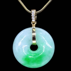 GIA Grade A Jade Circle Pendant