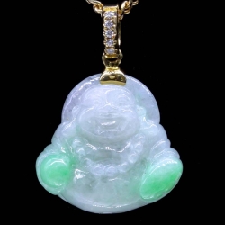 GIA Grade A Jade Buddhist Pendants