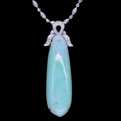 GIA Grade A Jade Drop Design Pendant