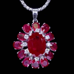 Ruby & Diamond Estate Pendant