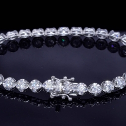 3mm diamond cut design tennis bracelet