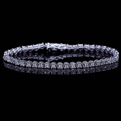 Tennis bracelet 2.3mm diamond cut