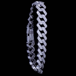 MEN Cuban Link 15ct Diamond Bracelet