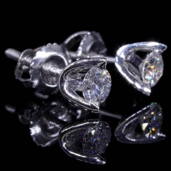 Stud Diamond Earrings 2 Prongs