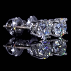 GIA 4mm E color VS excellent stud earings