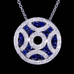 Sapphire Diamond Necklace