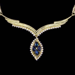 Estate Sapphire Diamond Necklace