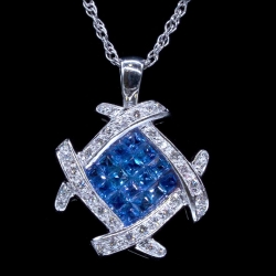 Hashtag Design, Blue Sapphire Estate Necklace