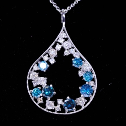 Blue Diamond Pendant Water-Drop