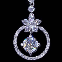 GIA 0.6ct Diamond Pendant Dangling