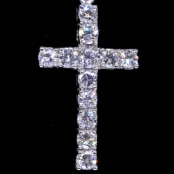 12-Stone Cross Pendant