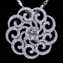 GIA 1ct Center Diamond Pendant