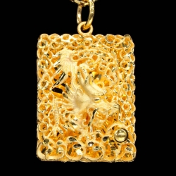 24K Yellow Gold Dragon Pendant 19.8g