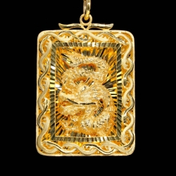 24K Yellow Gold Dragon Pendant 20.9g