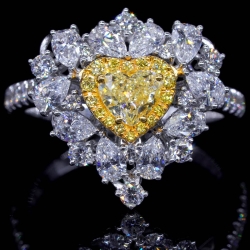 Fancy Yellow Heart Ring