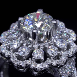 Diamond Ring Flower Design