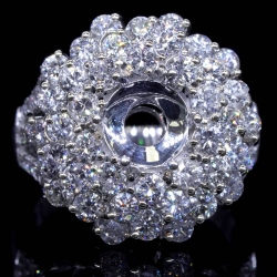 Semi-Mount Multi-Layer Diamond Ring (fits 1ct center)